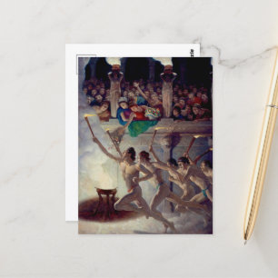 Torch Tävling, Grecian Olympics by N. C. Wyeth Vykort