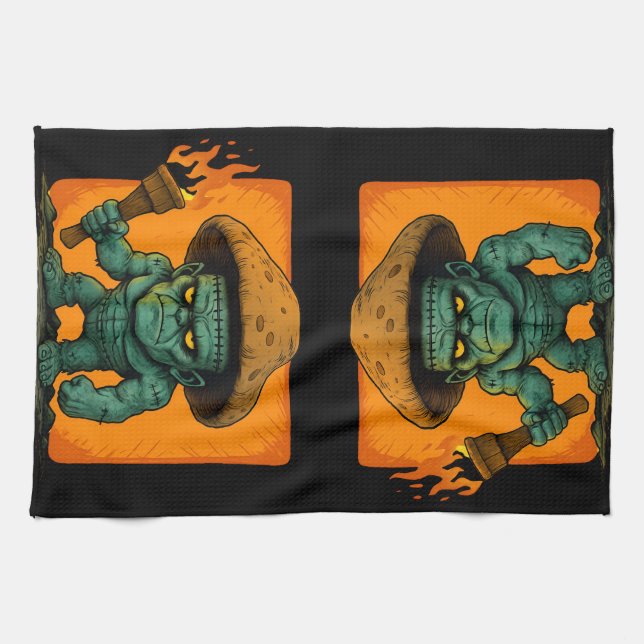 Torch & Temper – Svampdjursdesign Kökshandduk (Horisontell)