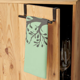 🌳 Torchon de Cuisine Arbre de Vie Vert Pâle Kökshandduk