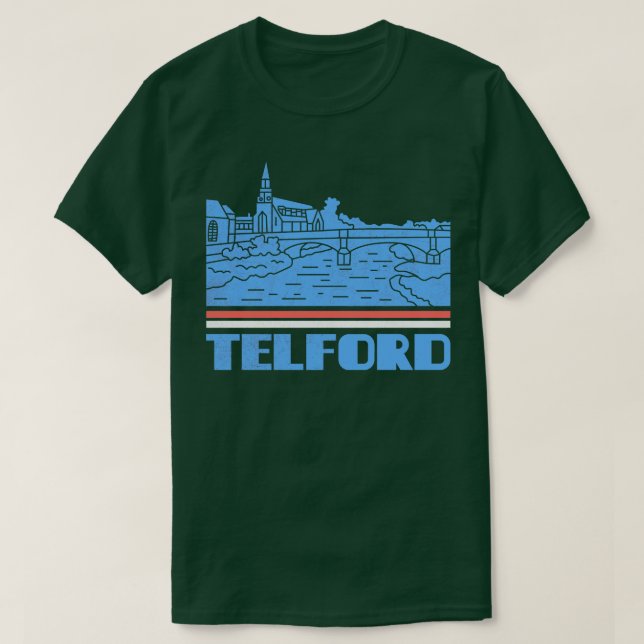 Tord City Gift England City Silhouette Skyline Gre T Shirt (Design framsida)