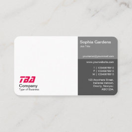 Tördar - Vit med Grått-skuggor (Cream) Visitkort