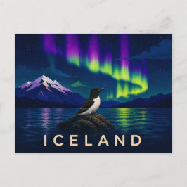 Tordmule under Aurora | Ikoniska Island Vykort