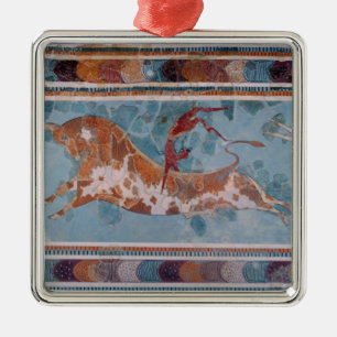 Toreadorfrescoen, Knossos slott, Crete Julgransprydnad Metall