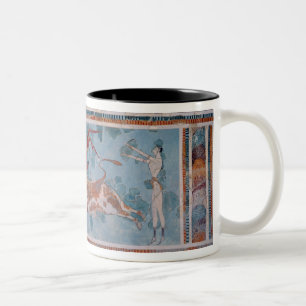 Toreadorfrescoen, Knossos slott, Crete Två-Tonad Mugg