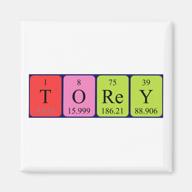 Torey Periorey bord namn magnet (Framsidan)