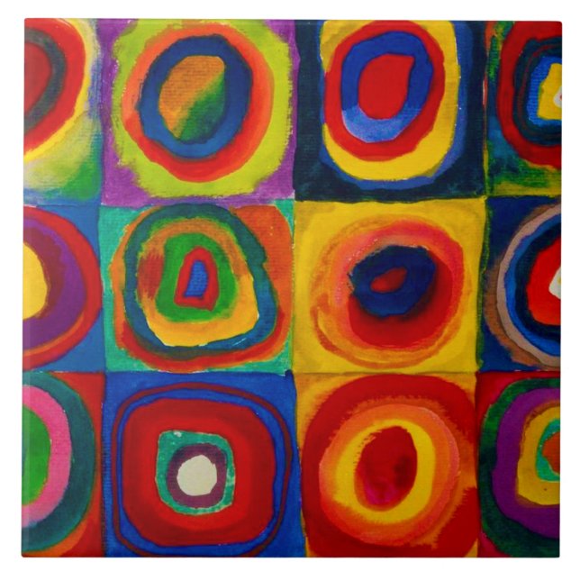 Torg med cirklar, Abstrakt, Wassily Kandinsky Kakelplatta (Framsidan)