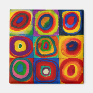 Torg med cirklar, Abstrakt, Wassily Kandinsky Magnet