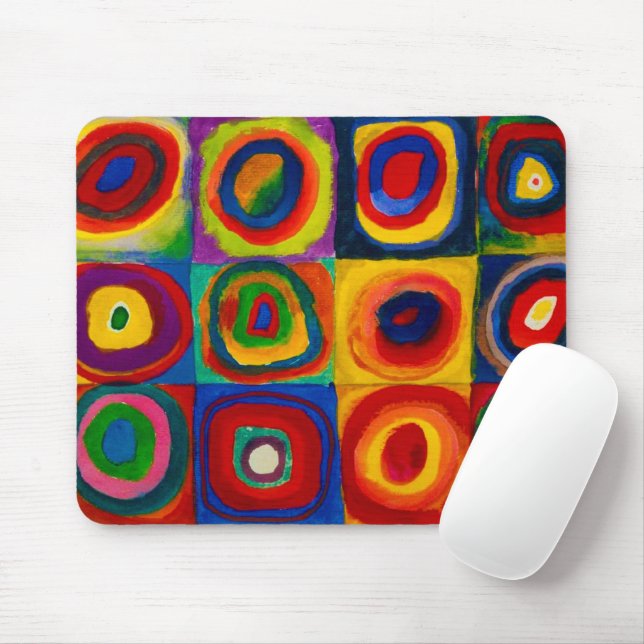 Torg med cirklar, Abstrakt, Wassily Kandinsky Musmatta (Med mus)