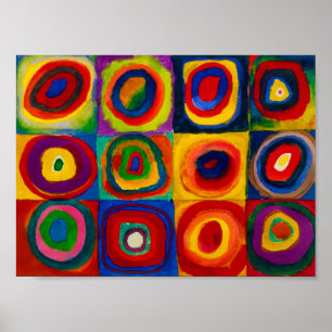 Torg med cirklar, Abstrakt, Wassily Kandinsky Poster