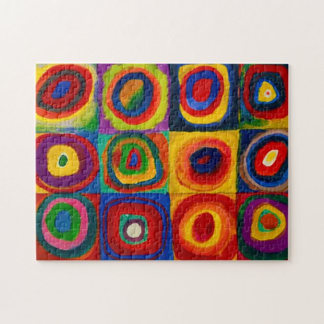 Torg med cirklar, Abstrakt, Wassily Kandinsky Pussel (Horisontell)