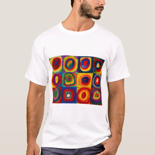 Torg med cirklar, Abstrakt, Wassily Kandinsky T Shirt (Framsida)