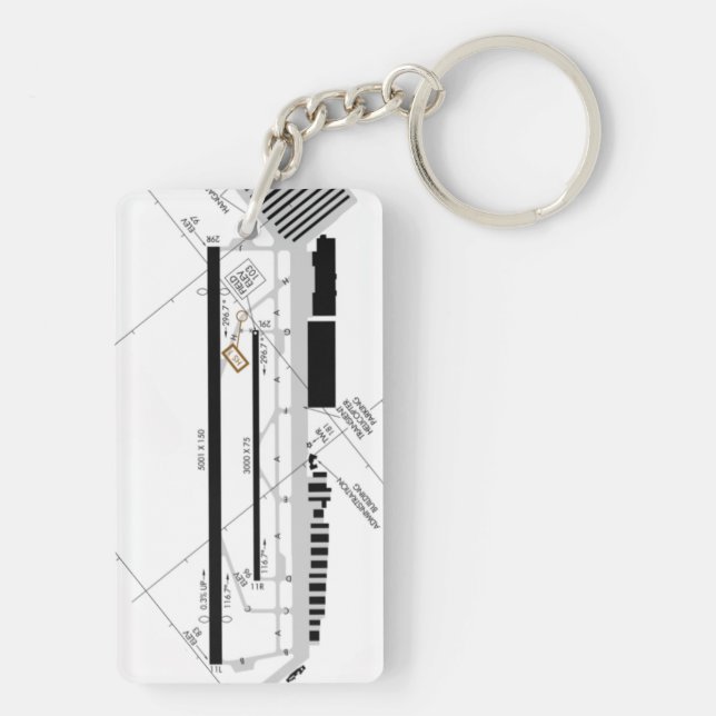 Torgansflygplatsdiagram/nyckelkedja i taxi-diagram (Baksidan)