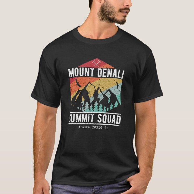 Torget Denali Alaskas klättergåva T Shirt (Framsida)