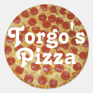 Torgos Pizza Runt Klistermärke