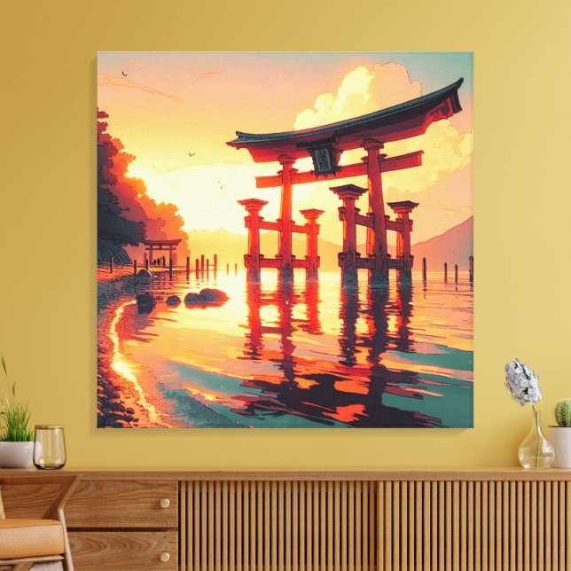 Torii av det uppgående ljuset canvastryck (Insitu (Vardagsrum))