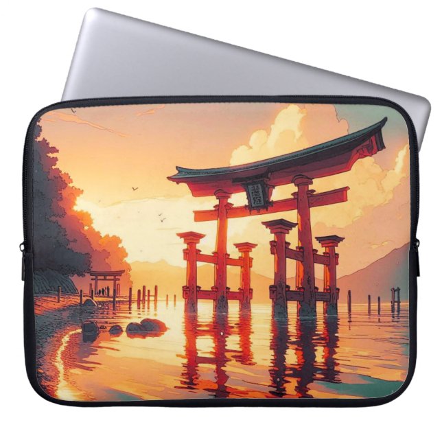 Torii av det uppgående ljuset laptop fodral (Framsidan)