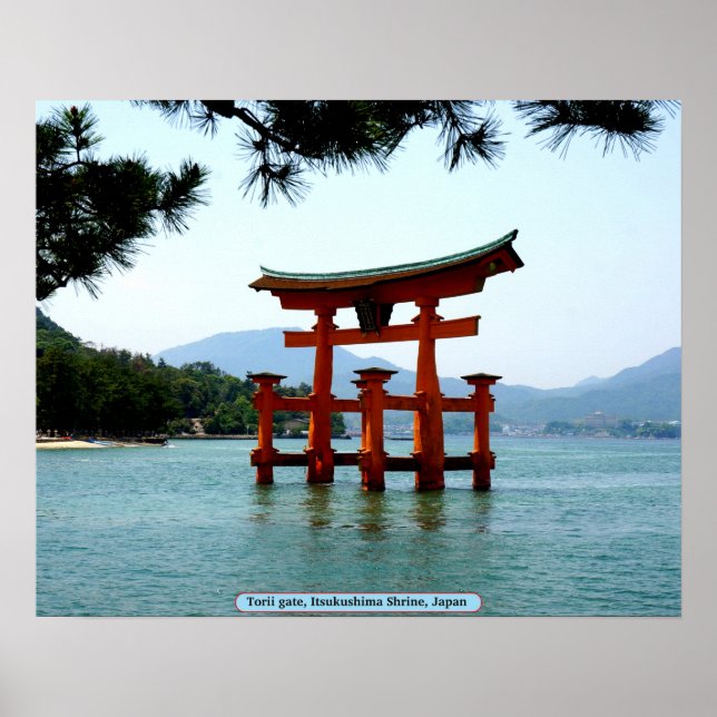 Torii grind, Itsukushima Shrine, Japan Poster (Framsidan)
