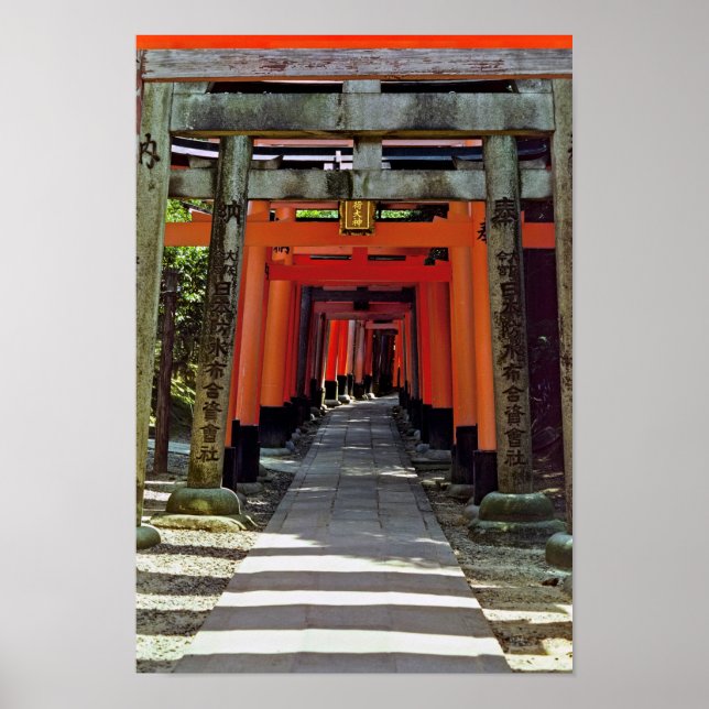 Torii grind - Kyoto, Japan, Asien Poster (Framsidan)