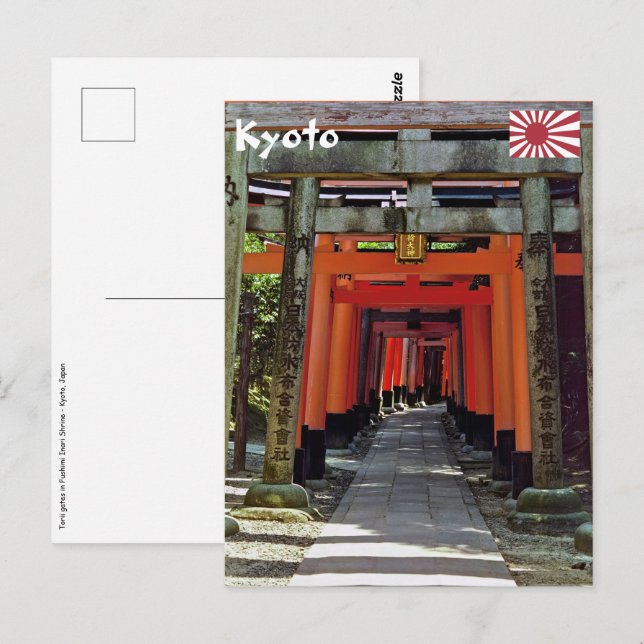 Torii grind - Kyoto, Japan, Asien Vykort (Fram/baksida)