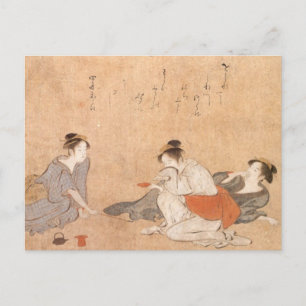 Torii Kiyonaga, tre Drunken Women Torii Kiyonaga Vykort