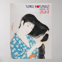 Torii Kotondo Geisha Affisch – Traditionell Japans