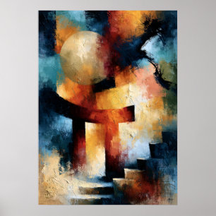 Torii no Hikari Japansk Abstrakt Torii Port Konst Poster