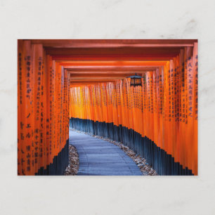 Torii Väg i Fushimi Inari-Taisha Shrine Vykort