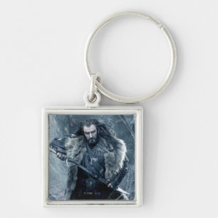 ToriN OAKENSHIELD™-tecken Poster 3 Fyrkantig Silverfärgad Nyckelring