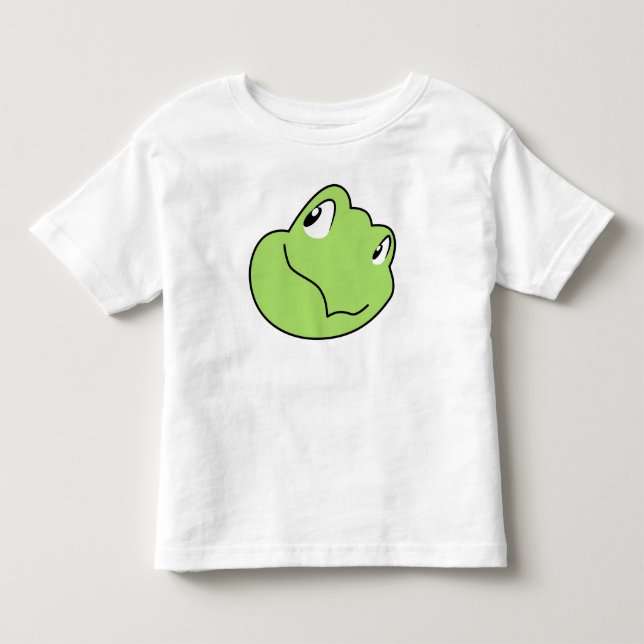 Torin the Turtle Tecknad Leende Ansikte 2 T Shirt (Framsida)