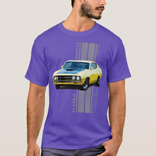 Torino 429 Super Cobra Classic American Muscle s V T Shirt (Framsida)