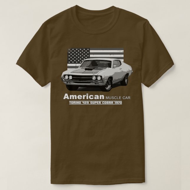 Torino 429 Toppen Cobra American Muscle 60s 70s Ol T Shirt (Design framsida)