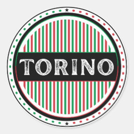 Torino City Pride Emblem – Italian Identity Runt Klistermärke