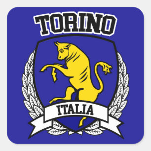 Torino Fyrkantigt Klistermärke