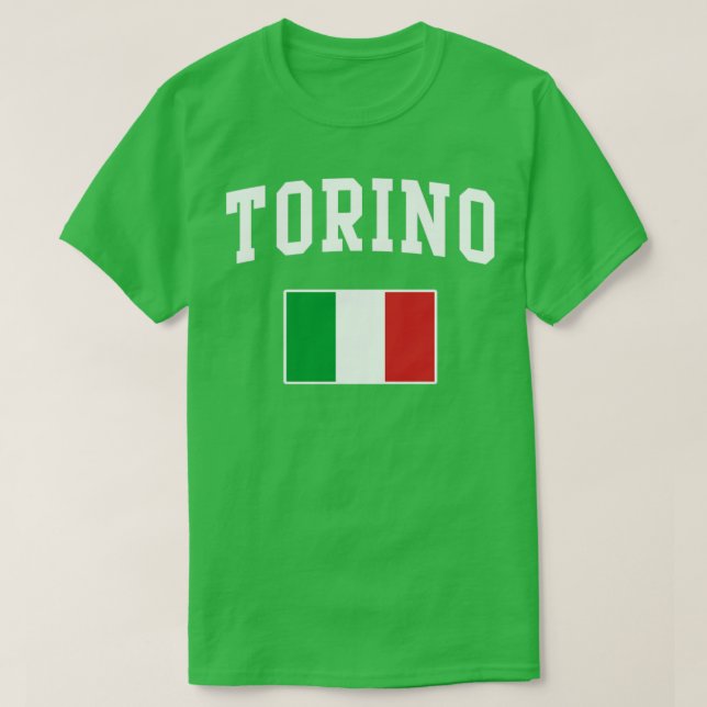 Torino Italien Italia Italiano Flagga T Shirt (Design framsida)
