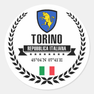Torino Runt Klistermärke