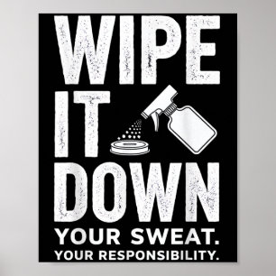 Torka Av Fitness Motivation Konst Poster