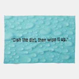 Torka av smutsen och torka upp köket. kökshandduk