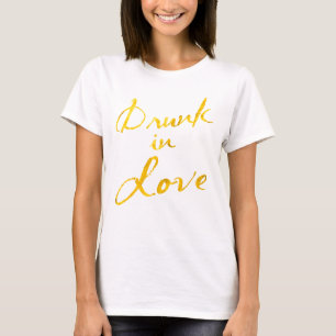 Torka i Kärlek överkant - vit och guld T-shirt