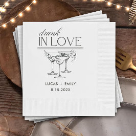 Torka i Kärlek Personlig Vin Glass Bröllop Pappersservett