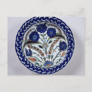 Torka med blommigt dekoration, Iznik Vykort