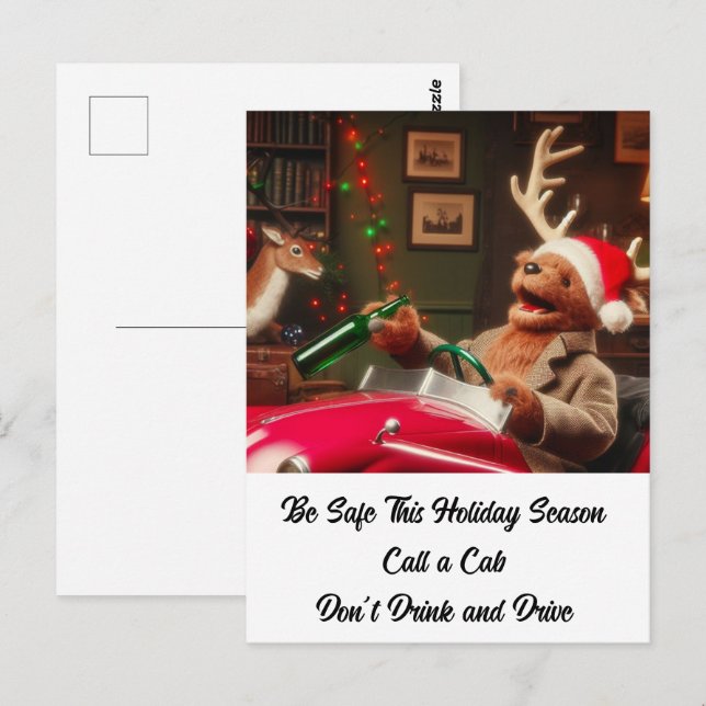 Torka renare Drick inte och drick inte Vykort (Fram/baksida)