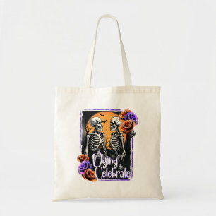 Torka till Celebrate, Skeleton Gothic Halloween Tygkasse