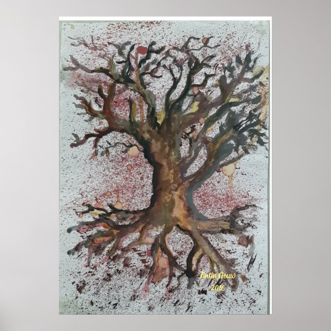 torka träd poster (Framsidan)