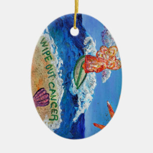 Torka ut Cancer Angel Ornament Anpassad