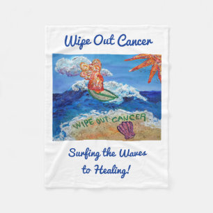 Torka ut cancer Surfing Angel Mft Fleece Blanket