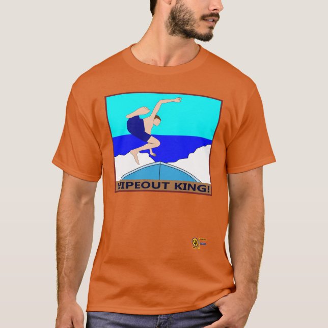 Torka Ut Kung retro T Shirt (Framsida)