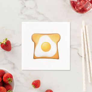 Torkad ägg på toast pappersservett