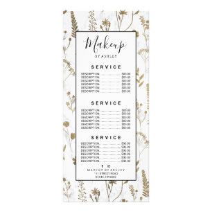 Torkad blommarmor, söt, av hand plockade guld reklamkort