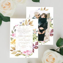 Torkad blomsterakvarell Konst Bröllopsfoto