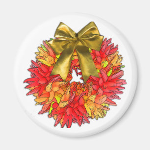 Torkad chili Pepper Wandeans & Guld Bow Magnet